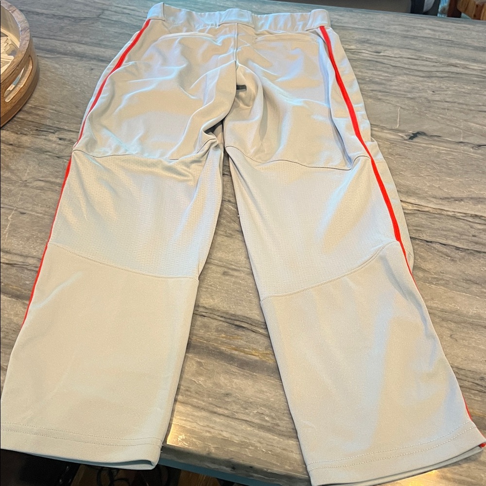Nike Gray Baseball Pants with Red Stripe - Picture 5 of 5